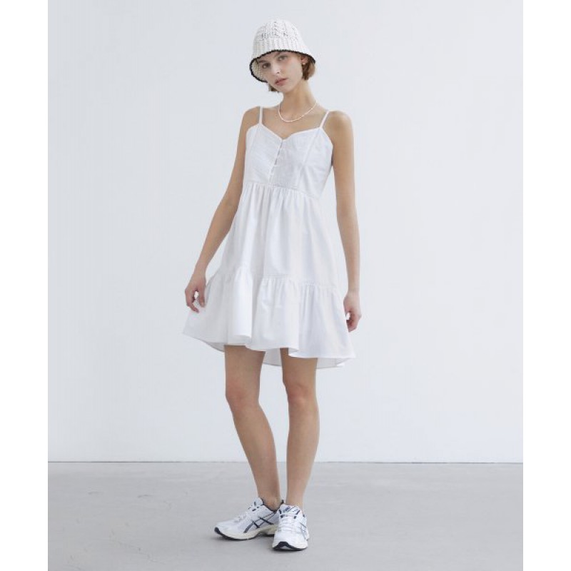 Sleeveless Short Dress / White