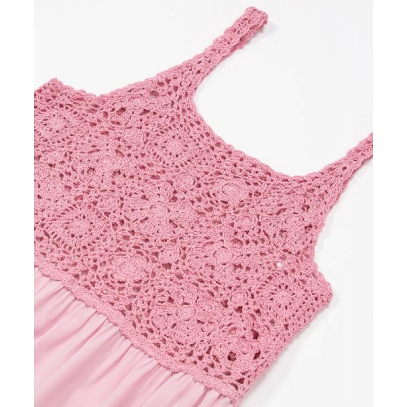 CROCHET DRESS - PINK