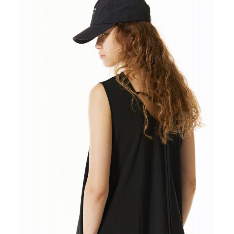 Loose Fit Sleeveless One Piece Black