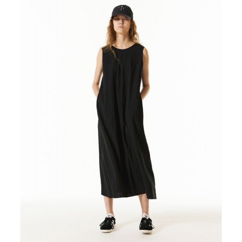 Loose Fit Sleeveless One Piece Black