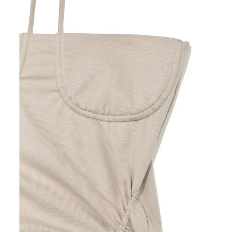 TAMPA SHIRRING DRESS (SAND)