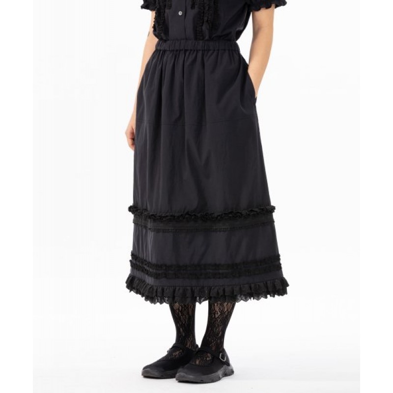 GARDEN SKIRT - BLACK