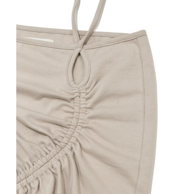 TAMPA SHIRRING SKIRT (SAND)