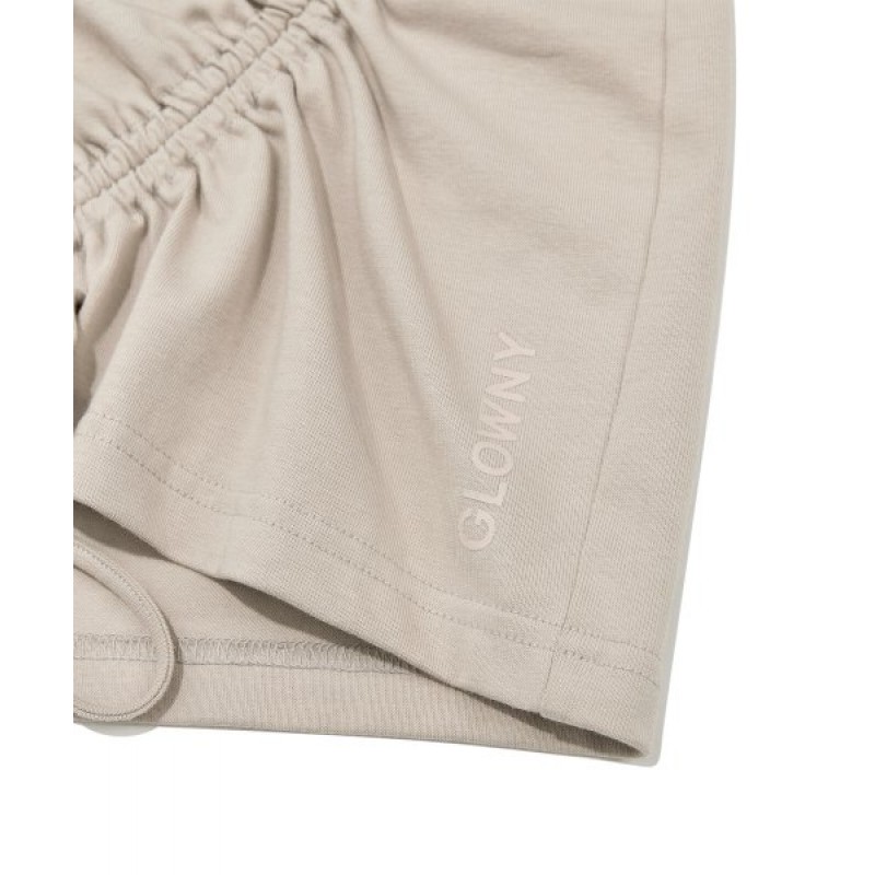 TAMPA SHIRRING SKIRT (SAND)