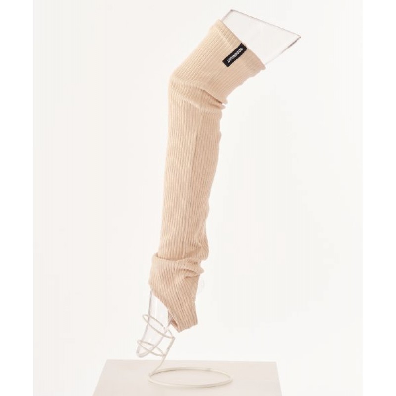 Oddoneout signature over leg warmer_BEIGE