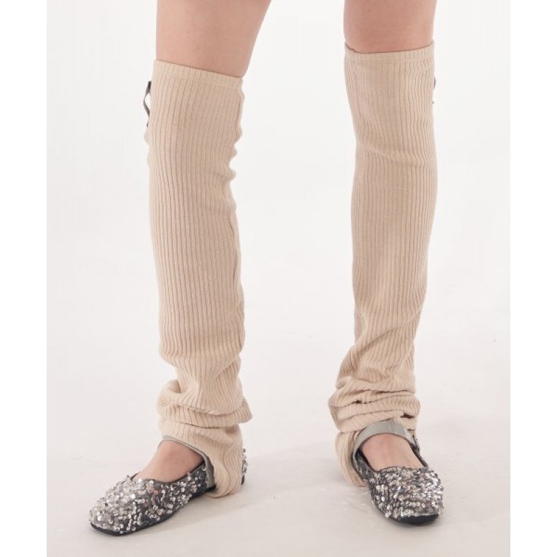 Oddoneout signature over leg warmer_BEIGE