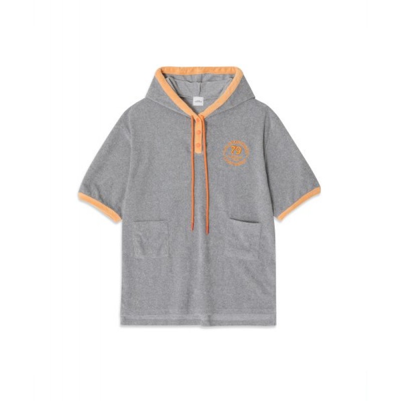 Hooded Terry T-Shirt_Gray