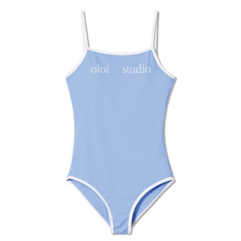 Layered Logo Swimsuit_Sky Blue