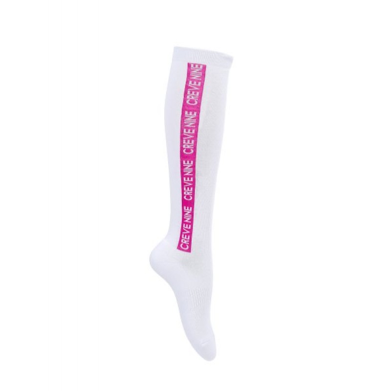 Logo Block Knee Socks WH